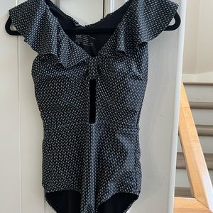 Albion black slash bathing suit swimming suit size XS